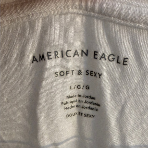 American Eagle Outfitters Classic White V-Neck Tee - Picture 2 of 2